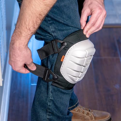 KLEIN TOOLS 60849 Non-Marring Knee Pads for Work, Construction, Tile, Flooring, for Men and Women, Lightweight Gel and Foam Padding, One Size - size: Non-Marring Lightweight