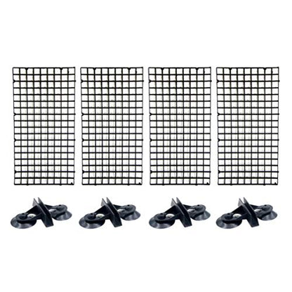 balacoo 1set Aquarium Panel Lattice Divider Suction Cups Black Easy to Install and Remove for Fish Separation and Breeding Versatile Aquarium Supplies