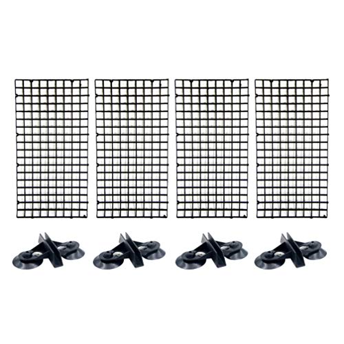 balacoo 1set Aquarium Panel Lattice Divider Suction Cups Black Easy to Install and Remove for Fish Separation and Breeding Versatile Aquarium Supplies