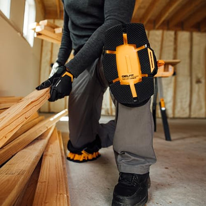 ToughBuilt - GelFit Stabilizer Knee Pads, Heavy-Duty Gel Cushioning with Ergonomic Support, Durable Hard Shell, and Stable Non-Slip Design for Construction & Flooring (TBL-KP-G205-R) - size: GelFit Stabilizer
