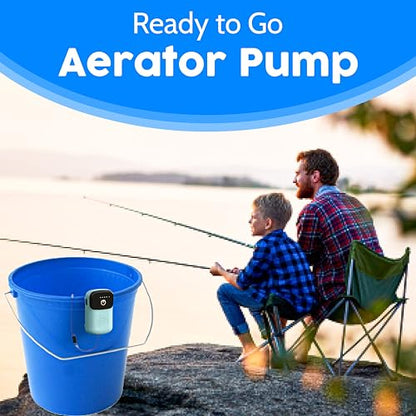 XPACK fish tank air pump - Battery Powered Aquarium Air Pump - Portable Aerator for the transfer of live fish, outdoor fishing endeavors, travel purposes, changing locations, preserving bait freshness