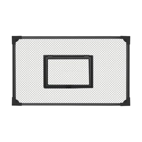 Aquarium Anti Jumping Net Cover with Feeding Window DIY Cuttable Mesh Screen Tank Lid Protection