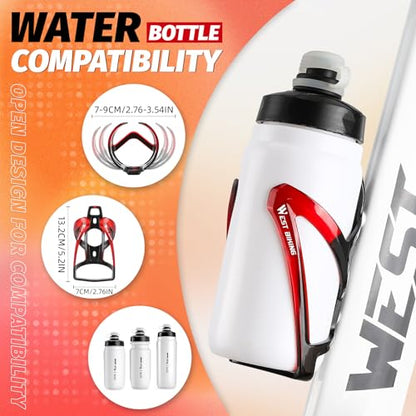 Bike Water Bottle Cage, Durable Ultralight Plastic Water Drink Holder Rack, Lightweight PC Water Bottle Holder for Bicycle, Cycling Bottle Holder Cages for MTB, Road Bike, Mountain Bikes (B) - color: B