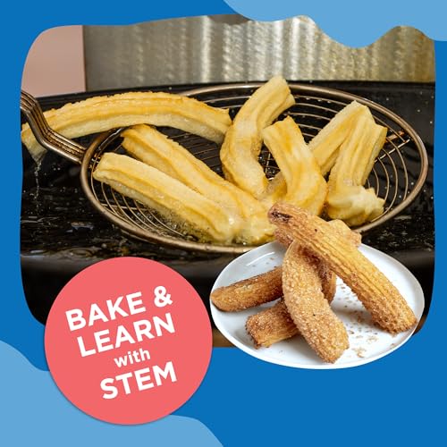 BāKIT Box Churros Baking Kit for Kids, Authentic Mexican Dessert with Printed Recipe & Activity Guide, Fun STEM Learning Gift for Ages 5–12, Homeschool & Family Cooking Set - color: Churro Maker