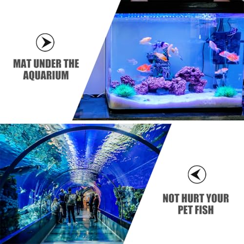 Garneck 2pcs Nonslip Fish Tank Bottom Pad Thicken Mat for Aquarium Stability Cushioning Shockproof Design for Fish Tanks and Terrariums