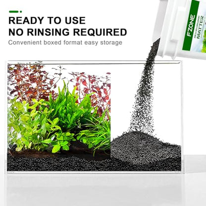 FZONE Aquarium Soil for Planted Tanks, Nutrient-Rich Aquarium Substrate for Fresh Water Live Plants, Shrimp & Fish Safe, Dust-Free(3mm, 4L/9 l b), Black - size: 4L / 6.6 lb