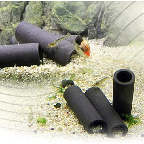 Decorative Rocks, Ceramic Tube Decoration Aquarium Decor Ceramic Fish Tank Breeding Cave for Shrimp and Small Fish 6 Pack