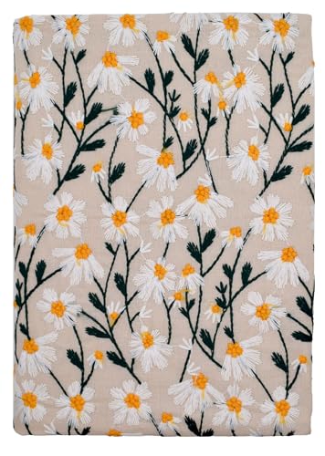 BLBMH 5.5x8.5 Fabric Bible Cover Non-Stretch | Built-in Bookmark | Handmade Washable Book Cover for Paperback Journal Privacy Reading Gift for Women - Daisy 2 - color: Daisy 2, size: 8.5in