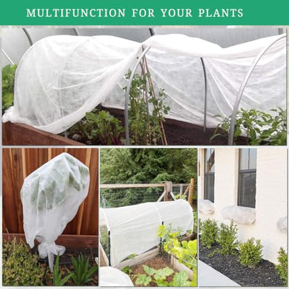 Plant Covers Freeze Protection with Ultra Fine Mesh Reusable Floating Row Cover for Plants Vegetables Flowers Fruits Frost Sun Protection 1.2oz/yd² (10x33ft) - size: 10x33ft