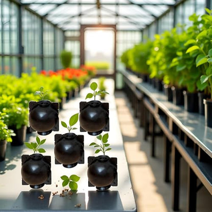 5 Pcs Small Reusable Black Plant Rooting Balls - Air Layering Pods - High-Pressure Propagation Device - Reusable Plant Rooting Grow Box