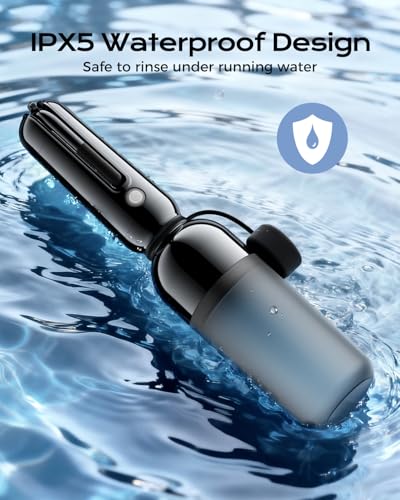 ESSAGER Portable Bidet for Travel, Foldable & Rechargeable Handheld Sprayer–Waterproof with 2 Pressure Modes, 350ml Expandable Bottle for Women, Men, Baby, Postpartum & Personal Hygiene(Black) - color: Black