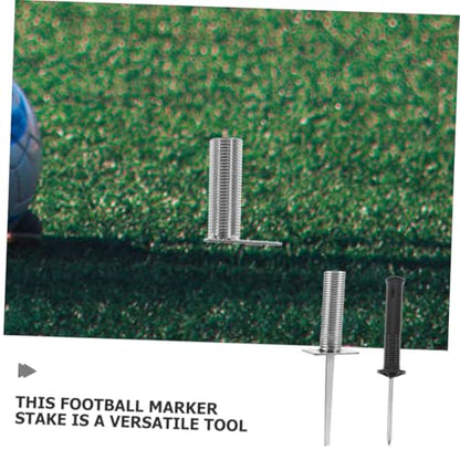 Toddmomy Ccer Agility Training Poles Set 2 Pack Spring Ground Nail Flagpole Holders Training Drills Mount for Soccer Field