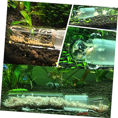 2hole Glass Turbellarian Catcher for Fish Tank Aquarium Safe Catching Tool for Aquarium Maintenance