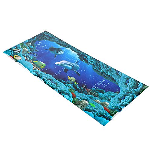 Background Poster Decorative Sea World Paintings PVC Sticker Landscape for Aquarium Fish Tank (122 * 50cm) - size: 122*50cm
