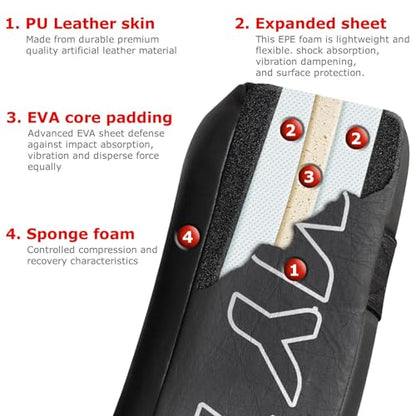 Mytra Fusion Kick Shield Curved MMA Strike Shield Muay Thai Training Strike pad Kicking Striking Shield Focus for Kickboxing Taekwondo & Martial Arts x 1 Single Unit