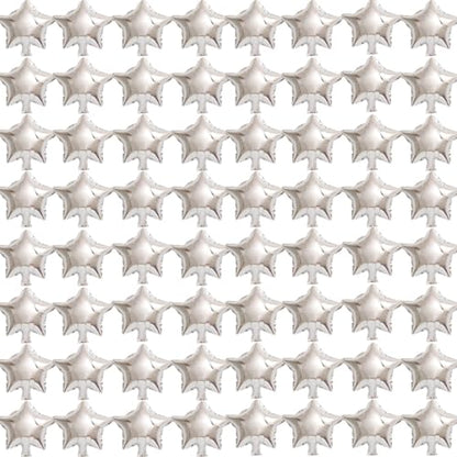 Silver Star Balloons,50 Pcs 5" Star Balloons,Small Silver Foil Star Balloon - color: Silver Moon 5 Inch