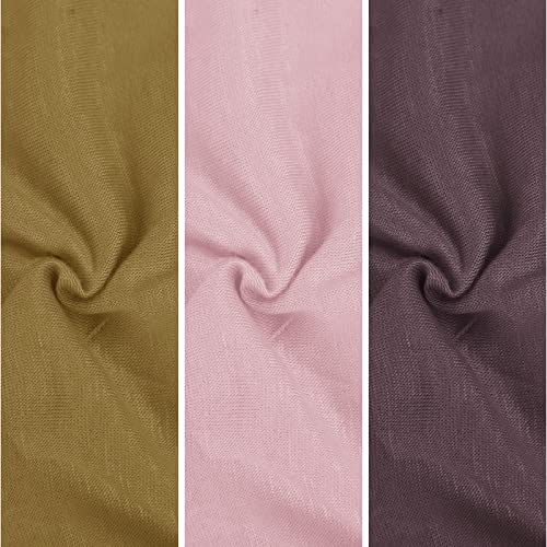 PURFUN 3 Pcs Muslim Inner Hijab Caps Women Solid Color Under Hijab Caps Stretchy Breathable Full Cover Undercap Tube Bonnet - color: Yellow+coffee+pink