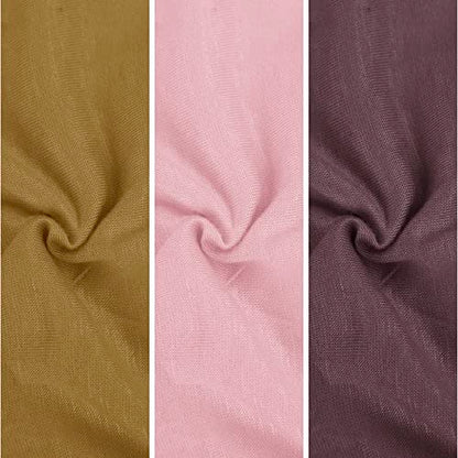 PURFUN 3 Pcs Muslim Inner Hijab Caps Women Solid Color Under Hijab Caps Stretchy Breathable Full Cover Undercap Tube Bonnet - color: Yellow+coffee+pink