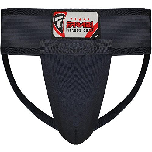 Farabi Sports Elasticated Groin Guard for Men Boxing Groin Protector for MMA, BJJ, Karate, Martial Arts & Combat Sports - Ventilated Protective Cup Guard - size: X-Large