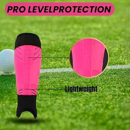 Osaka Field Hockey Shin Guards, Elite Protection, Lightweight, Breathable, Comfort Fit - Pink - size: Medium