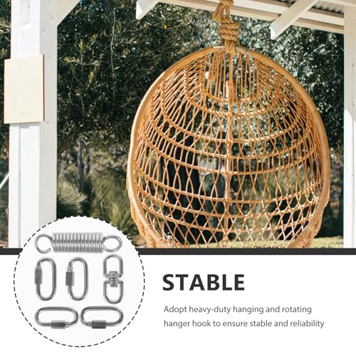 Abaodam 1set Heavy Duty Hammock Chair Hanging Kit Spring Set Suspension Tool for Porch Swing Chair and Versatile Outdoor Use