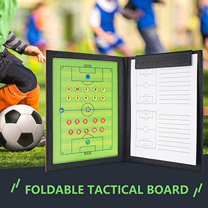 Pure Vie Portable Magnetic Soccer Coaching Board Football Tactics Clipboard | Soccer Strategy Whiteboard for Coaches Training and Matches, Dry Erase Board with Magnet, Pen Football Sport Coach Must Haves - color: 18.9'' X 12.6''