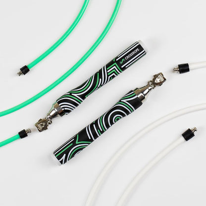 Crossrope Get Lean Weighted Jump Rope Set for Weight Loss | Includes Slim Handles with 1/4 and 1/2 lb weighted ropes for efficient cardio, endurance training, and full-body workouts. - size: XL - (6'2" + User Height), style: 2023 Edition