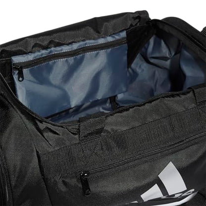 adidas Unisex Defender 4.0 Gym Duffel Bag for Men and Women - color: Black/Silver Metallic, style: Small (38l)