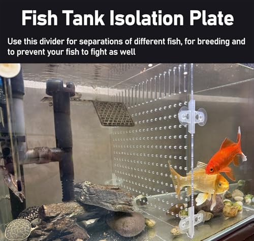 180 Gallon Aquarium Divider for Baby Fish - Clear Acrylic Separator Board for Optimal Fish Separation, Tank Organization & Ea