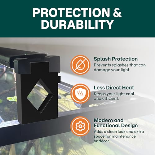 Aquarium Light Risers for Fluval Plant & Marine 3.0 & 2.0 LED | Heat-Resistant Polymer Stand | Toolless Easy Install (7-Inch) - size: 7-Inch