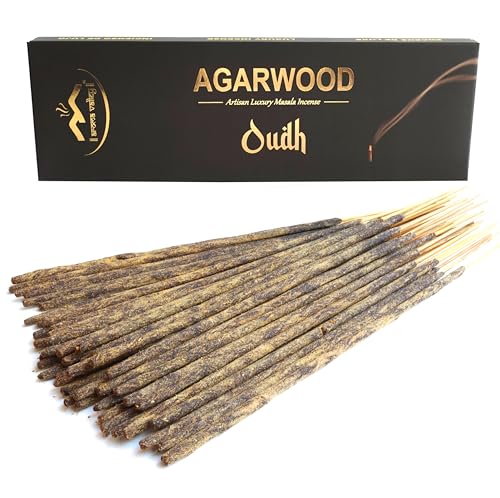Oud Agarwood Incense Sticks - Artisan Luxury Masala Incense - Exotic Divine