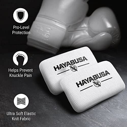 Hayabusa Boxing Knuckle Guards - color: White, size: Small-Medium
