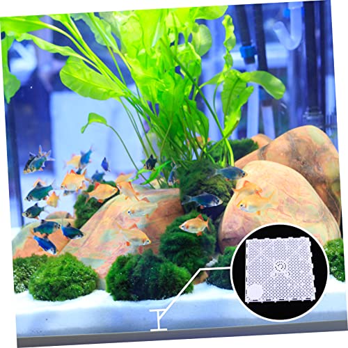 COLLBATH 10pcs Aquarium Filtering Plates Sand Divider Board for Fish Tank Easy to Install Bottom Pad High Water Permeability Splicing Combination for Custom Aquatic Environment