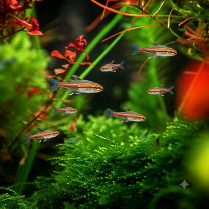 Swimming Creatures™ 12 Glowlight (Glo-Lite) Tetra (Hemigrammus erythrozonus) – Tropical Freshwater Aquarium Fish Live