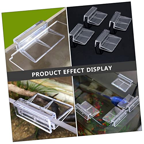 10-Pack Acrylic Support Brackets for Fish Tanks Adjustable Glass Clips Compatible 10-12mm Thick Glass Sturdy Aquarium Supplies