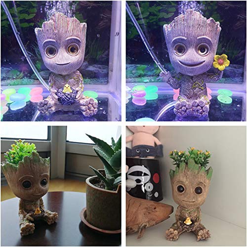SLOCME Aquarium Groot Air Bubbler Stone Decorations - with Standard Tubing and Fish Tank Air Stone Set