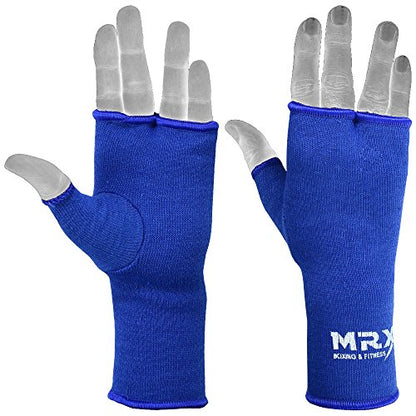 MRX Muay Thai Boxing Inner Gloves Protective Hand Wrap - color: Blue, size: Medium