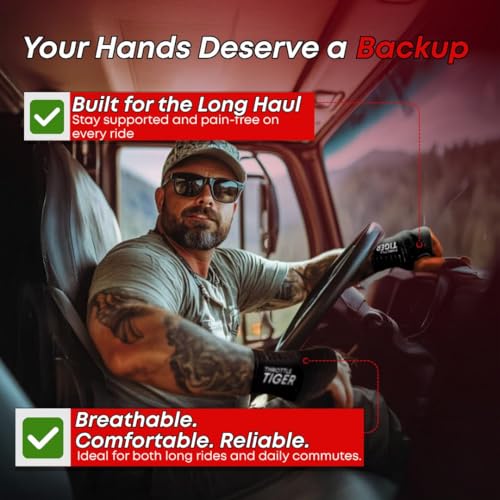® Motorcycle Wrist Brace Adjustable Wrist Wraps for Bikers, Wrist Support Reduces Hand Pain and Absorbs Vibration, Enhancing Comfort and Stability (Large) - size: Large