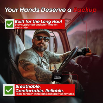 ® Motorcycle Wrist Brace Adjustable Wrist Wraps for Bikers, Wrist Support Reduces Hand Pain and Absorbs Vibration, Enhancing Comfort and Stability (Medium) - size: Medium