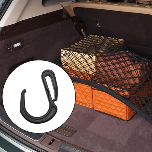 10 Pcs Plastic S-Bungee Cord Hooks, Car Storage Mesh Net Clips for Trunk Cargo Organization, Suitcase & Outdoor Equipment