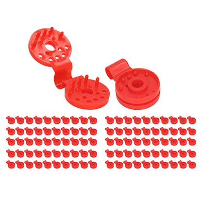 100 Piece Shade Cloth Plastic Clips Mesh Clip,Tarp Clips Shade Cloth Heavy Duty Lock Grip for Sun Shade Net, Anti Bird Netting, Garden Netting, Shade Fabric Accessories - color: Red