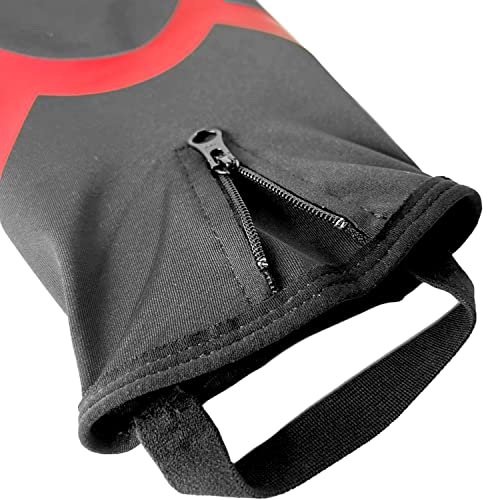 UNBROKENSHOP Shin Sleeves Pro Red 7mm Neoprene, Weightlifting, Deadlift, Rope Climb, Box Jumps for Men and Women, Single - size: Large-X-Large