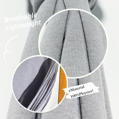 Harewom Muslim Hijab for Women Soft Stretch Headscarf Large Plain Turban Wrap Shawl Head Wrap for Everyday Wear - color: Light Grey Hijab Headscarf