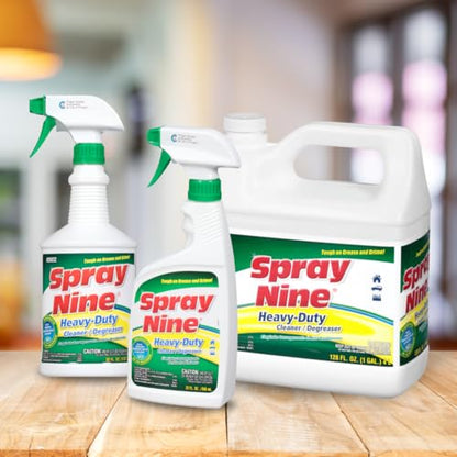 Spray Nine 26832 Heavy Duty Cleaner, Degreaser & Disinfectant for Kitchens, Bathrooms, Yard Equipment, Automotive & Industrial 32 Fl Oz. (Pack of 1) - size: 32 Fl Oz (Pack of 1), style: Old Packaging