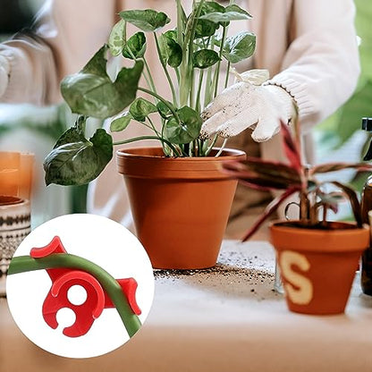 Booge 40 Pcs Low Stress Training Clips, 90 Degrees Plant Trainer Bud Plant Bender Plant Training Clips Bud Bender for Plant Gardening - Red and Green - color: 40 Pcs Red and Green