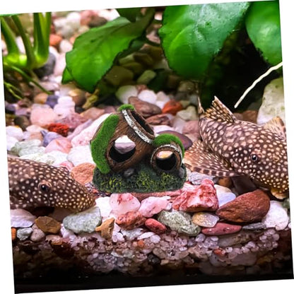 Yardwe Resin Broken Barrel Aquarium Ornament Betta Fish Hideout Decor Small Fish Tank Accessory Effortless Maintenance Sustainable Material for Aquatic Environments