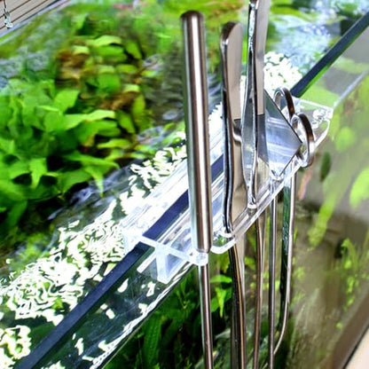 Acrylic Holder Rack for Aquarium Tank Water Plant Tools Storage Landscape Equipment Vacuum Compatible