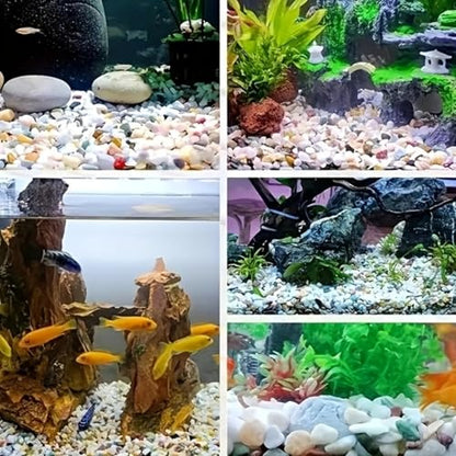 100g Fluorite Aquarium Gravel - Faux Tumbled Healing Crystal Chips | Bulk Gemstones for Fountain, Vase Filler, Planters, Fish Tank | Decorative Crushed Stones for Reiki Energy Balancing