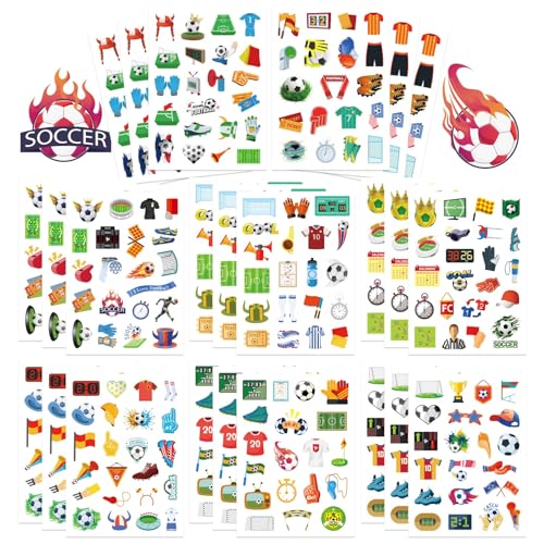 501 PCS Soccer Stickers, Soccer Party Favors - style: 501 PCS Soccer Stickers