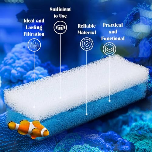 Threlaco 32 Pcs Filter Media Compatible with 306/307 Filters, Aquarium Replacement Maintenance Kit Including Biological Sponge, Ammonia/Phosphate/Nitrite Remover Pad, Aquarium Towel, Grease - style: 306/307